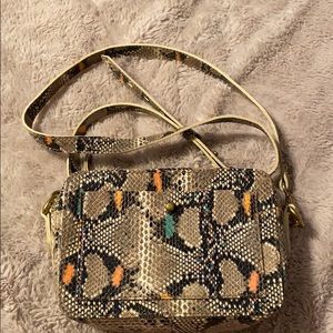 Madewell Transport Snake Embossed Camera Bag